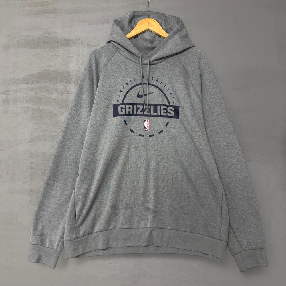 Nike Memphis Grizzlies Hoodie Grey NBA Dri-FIT Basketball XXL